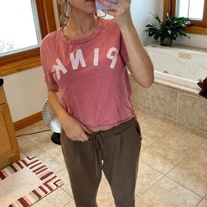 Pink crop top